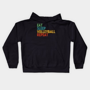 EAT SLEEP VOLLEYBALL REPEAT funny vintage retro Kids Hoodie